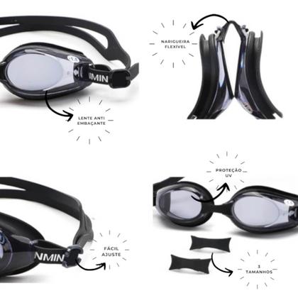 Imagem de Óculos De Natação com Grau Profissional Miopia