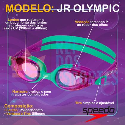 Imagem de Óculos de Natação Infantil Speedo Olympic Praia Piscina Lilás