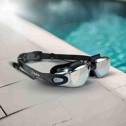 Imagem de Óculos de Natação Sloth Aquatech Antiembaçante Uv Mirror Com Protetor de Ouvido