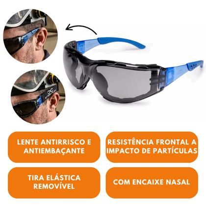 Imagem de Óculos de Proteção UV Antirrisco Antiembaçante Imola EPI