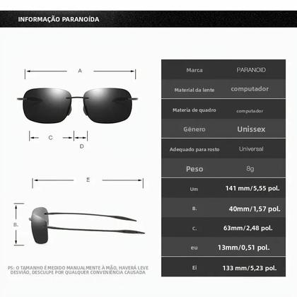 Imagem de Óculos de Proteção UV400 PARANOID - 8 Cores - Modelo 8511