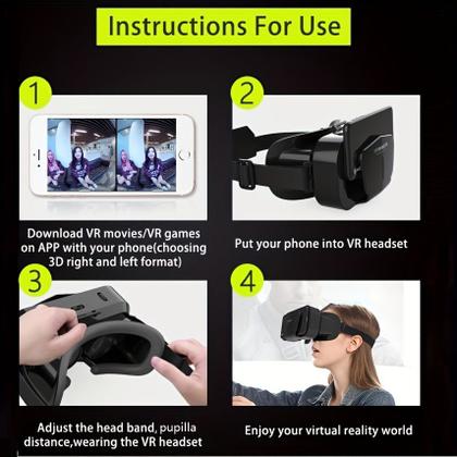 Imagem de Óculos de Realidade Virtual Inteligentes 3D VR Headset VR Helmet