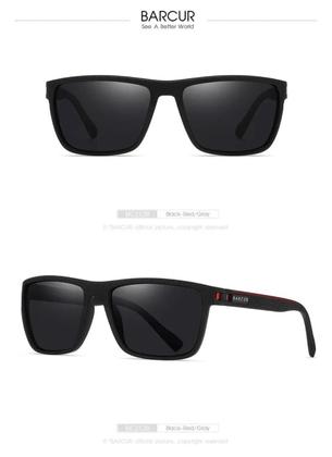 Imagem de Óculos De Sol Barcur Uv400 Polarizado Original Preto Bc2139