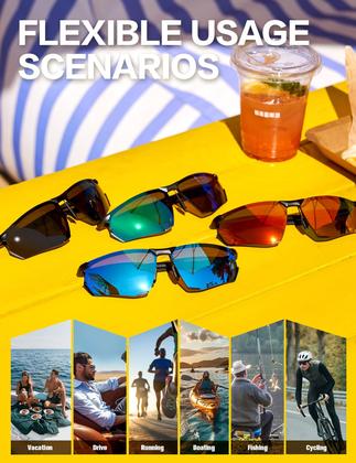 Imagem de Óculos de sol BIRCEN Polarized UV400 Protection para homens Al-Mg