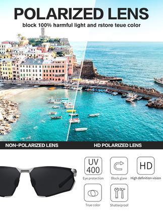 Imagem de Óculos de sol BIRCEN Polarized UV400 Protection para homens Al-Mg