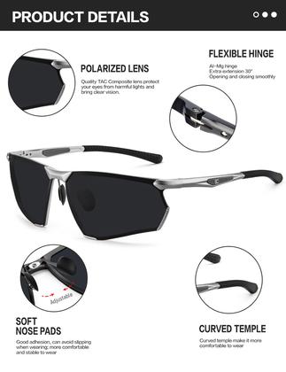 Imagem de Óculos de sol BIRCEN Polarized UV400 Protection para homens Al-Mg