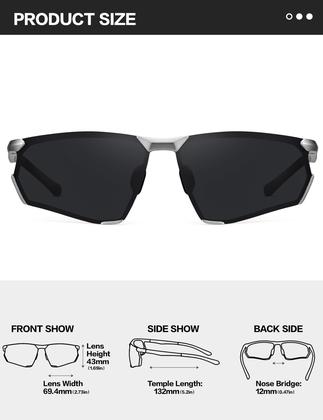 Imagem de Óculos de sol BIRCEN Polarized UV400 Protection para homens Al-Mg