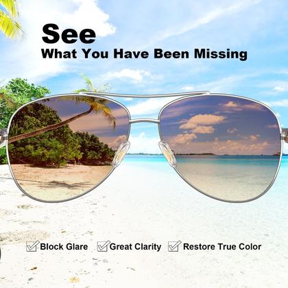 Imagem de Óculos de sol CARFIA polarizados para mulheres com proteção UV400