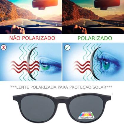 Imagem de Óculos De Sol Com Armação De Grau Clip On 6 Em 1 Envio 24hrs