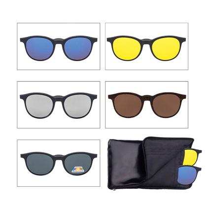 Imagem de Óculos De Sol Com Armação De Grau Clip On 6 Em 1 Envio 24hrs