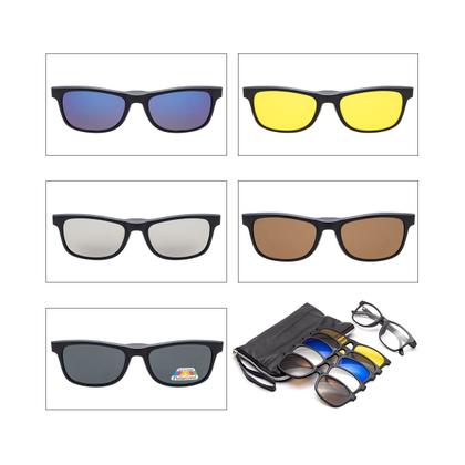 Imagem de Óculos De Sol Com Armação De Grau Clip On 6 Em 1 Envio 24hrs