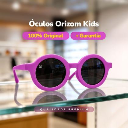 Imagem de oculos de sol criança rosa retro vintage proteção uv + case menina qualidade premium casual presente social