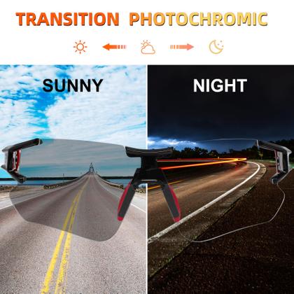 Imagem de Óculos de sol de ciclismo ROCKBROS Photochromic UV400 para homens e mulheres