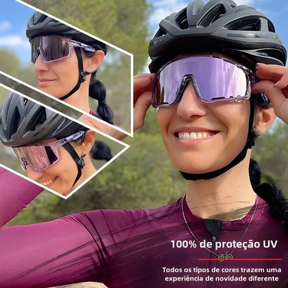 Imagem de Óculos de Sol de Ciclismo UV400 para Homens e Mulheres - Esporte, Estrada e Mountain Bike