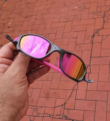 Imagem de Óculos de Sol Doublex Rosa Pink Juliet X-Metal Polarizado Lupa Pinada Mars Penny Tamanho Grande