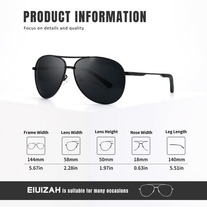 Imagem de Óculos de sol Eiuizah Polarized Aviator para homens com proteção UV400