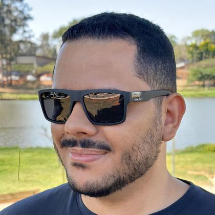 Imagem de Óculos de Sol Escuro Masculino Original Quadrado Polarizado