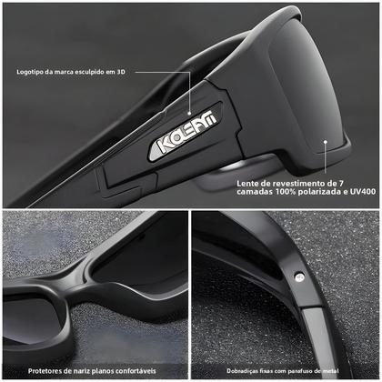 Imagem de Óculos De Sol Esportivos Polarizados Masculinos Com Lentes De Revestimento Multicamadas Para