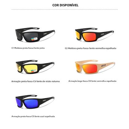 Imagem de Óculos De Sol Esportivos Polarizados Masculinos Com Lentes De Revestimento Multicamadas Para