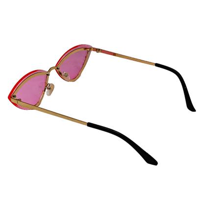 Imagem de Óculos De Sol Feminino Com Pedrinha Triangular Moda Blogueirinha Vintage