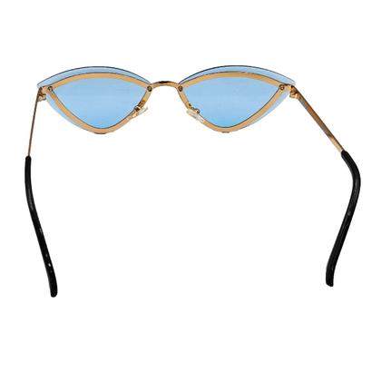 Imagem de Óculos De Sol Feminino Com Pedrinha Triangular Moda Blogueirinha Vintage