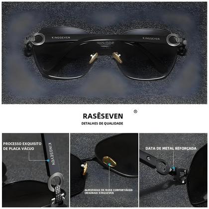Imagem de Óculos de Sol Feminino Kingseven - Modelo Borboleta Retrô com Lentes em Gradiente UV400