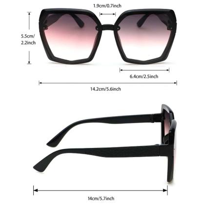 Imagem de Óculos de Sol Feminino QUADRADO Moderno GRANDE Fashion Influencer Proteção UV