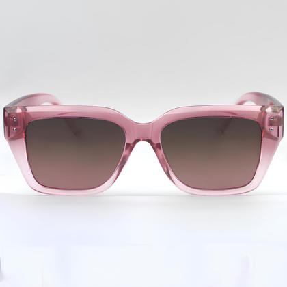 Imagem de Óculos De Sol Feminino Quadrado Rosa Marrom Polarizado 6160