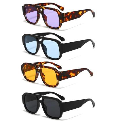 Imagem de Óculos De Sol Femininos Retrô Em Cores Vibrantes Para Caminhada E Acampamento, Armação Grande Com