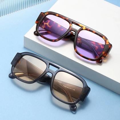 Imagem de Óculos De Sol Femininos Retrô Em Cores Vibrantes Para Caminhada E Acampamento, Armação Grande Com