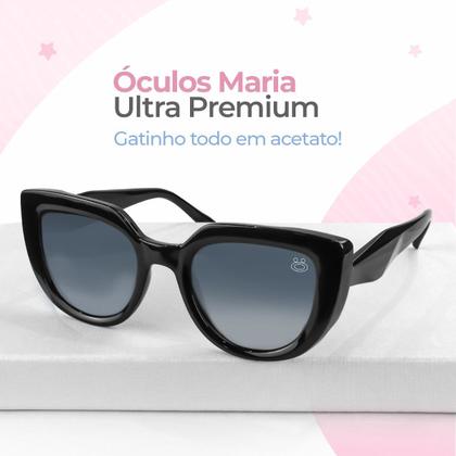 Imagem de oculos de sol  gatinho feminino preto vintage praia social proteção uv  + case luxo moda verão delicado presente preto