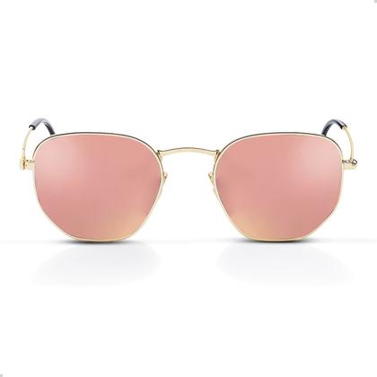 Imagem de Oculos de Sol Hexagonal Masculino Feminino Clássico Moda Retro Proteção UVA
