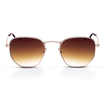 Imagem de Oculos de Sol Hexagonal Masculino Feminino Clássico Moda Retro Proteção UVA