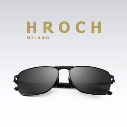 Imagem de Óculos de Sol HROCH Modelo Milano, Polarizado UV400, Armação Metal, Lentes Policarbonato, Design Italiano