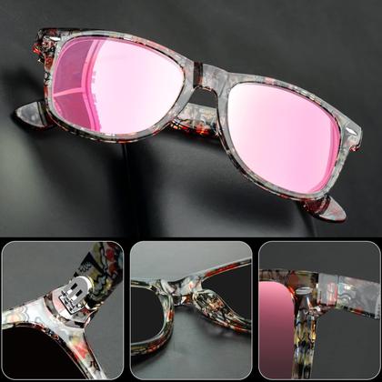 Imagem de Óculos de sol Joopin Trendy Square Polarized UV400 Floral Pink