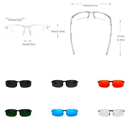 Imagem de Óculos de Sol Kingseven De Alumínio Polarizado Sem Aro Design Ultra-Leve Polarizados com Proteção Uv400