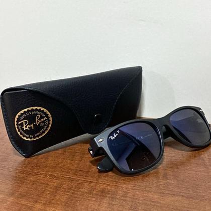 Imagem de Óculos De Sol Masculino Polarizado Ray Ban New Wayfarer RB2132 601S78 55