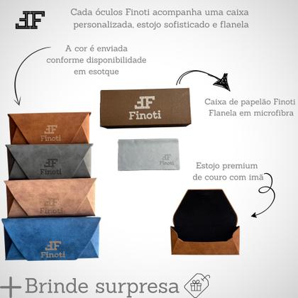 Imagem de Óculos De Sol Masculino Quadrado Grande Original Finoti Uv400 Inverno 2025