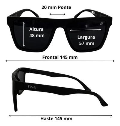 Imagem de Oculos De Sol Masculino Quadrado Grande Original Finoti Uv400 Verão