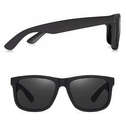 Imagem de Óculos De Sol Masculino Quadrado Polarizado Proteção Uv400 Preto Fosco A4367