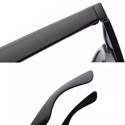 Imagem de Óculos De Sol Masculino Quadrado Polarizado Proteção Uv400 Preto Fosco A4367