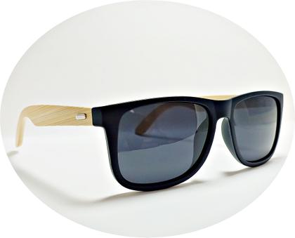 Imagem de Óculos De Sol Masculino Quadrado Polarizado UV400 Haste De Madeira