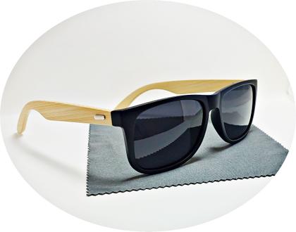 Imagem de Óculos De Sol Masculino Quadrado Polarizado UV400 Haste De Madeira