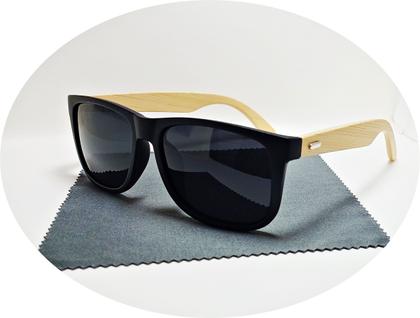 Imagem de Óculos De Sol Masculino Quadrado Polarizado UV400 Haste De Madeira