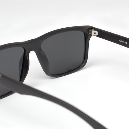 Imagem de Óculos de Sol Masculino Quadrado Polarizado UV400 Preto Original Village Heaven 6278