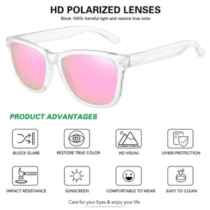 Imagem de Óculos de sol MEETSUN Classic Retro Style UV400 polarizados rosa