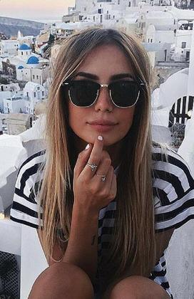 Imagem de Óculos de Sol PLC Casual Quadrado estilo Club Master UV400 + Case Couro ECO