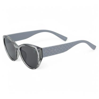 Imagem de Óculos de Sol PLC com design Clássico Gateado com Proteção UV400  Kit contém  Case Couro ECO