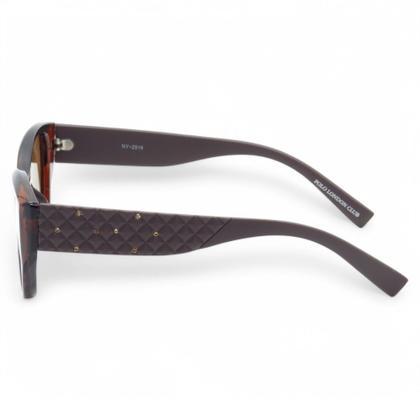 Imagem de Óculos de Sol PLC com design Clássico Gateado com Proteção UV400  Kit contém  Case Couro ECO