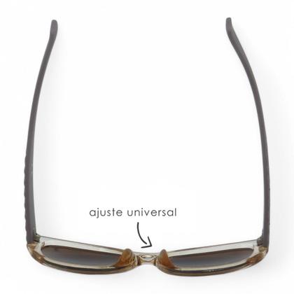 Imagem de Óculos de Sol PLC com design Clássico Gateado com Proteção UV400  Kit contém  Case Couro ECO